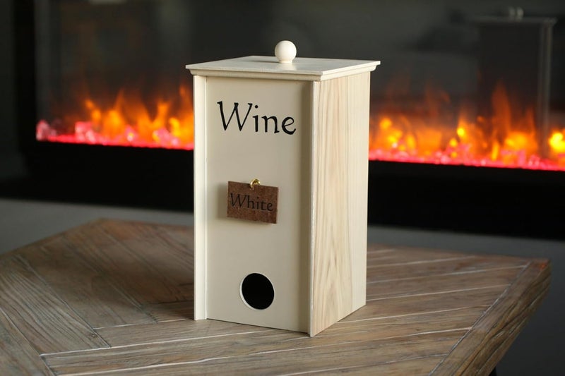 Handmade Box wine dispenser box wine holder box wine cover wine dispenser - Image 5